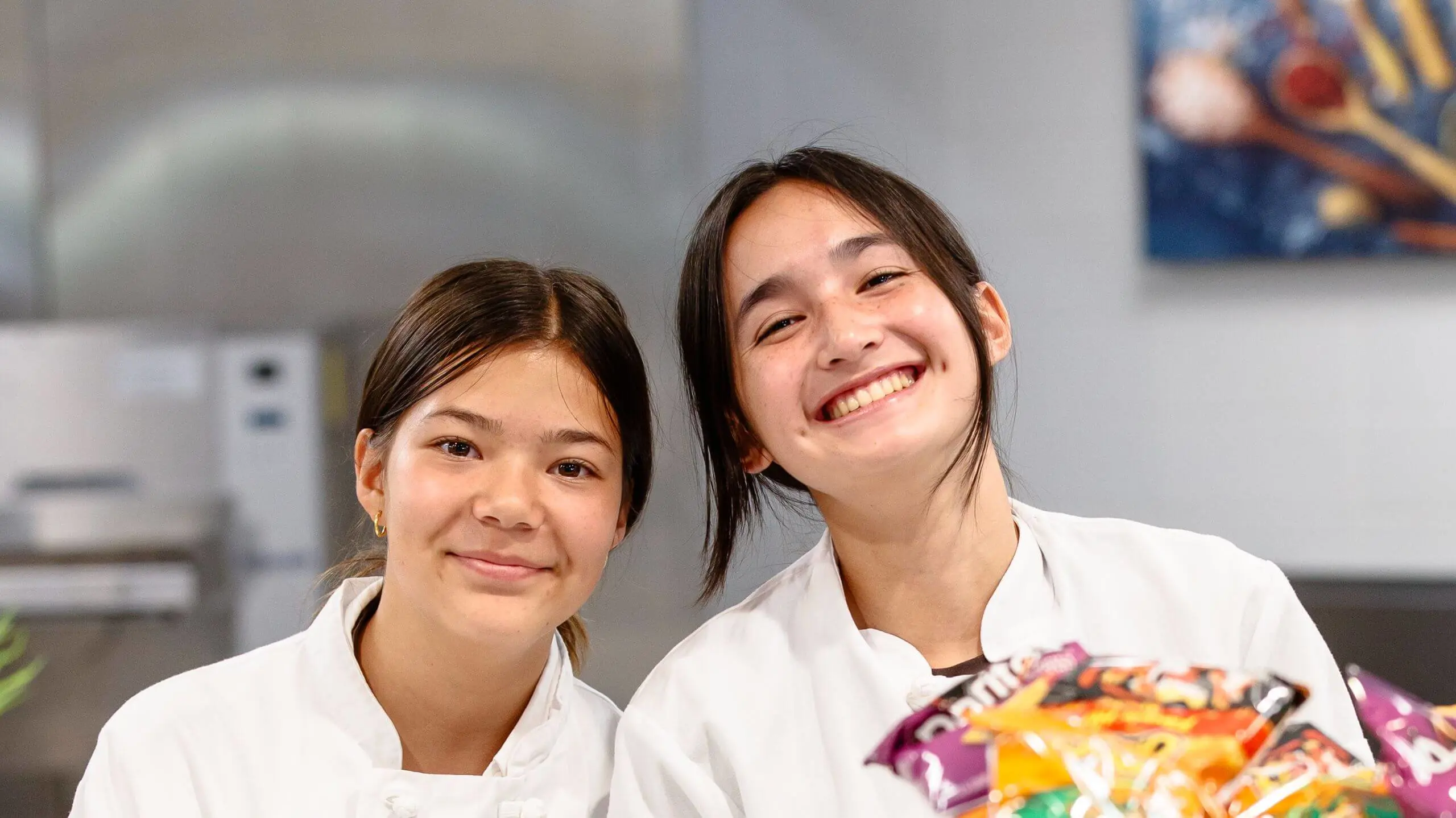 Hospitality students serving up food and smiles.
