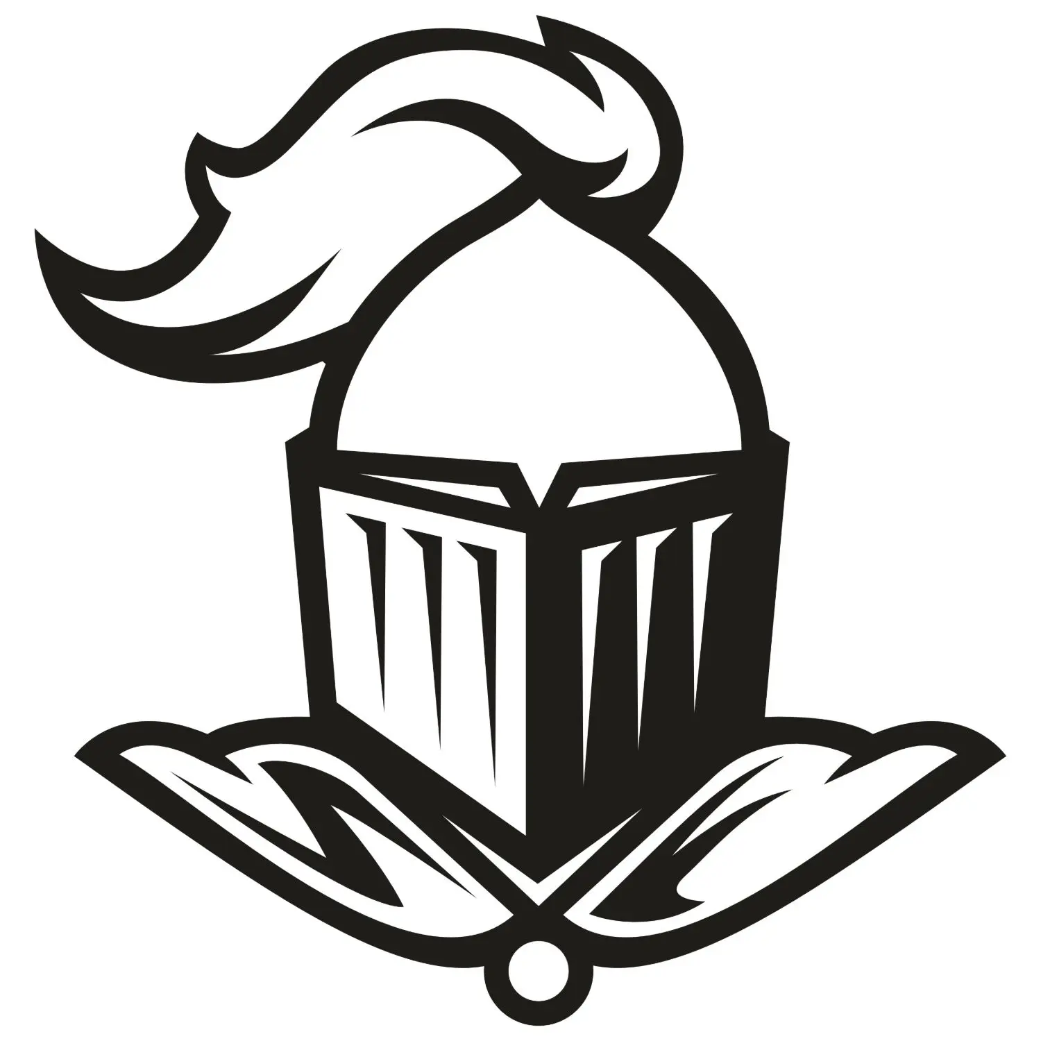 Icon of Lancelot mascot in single color.