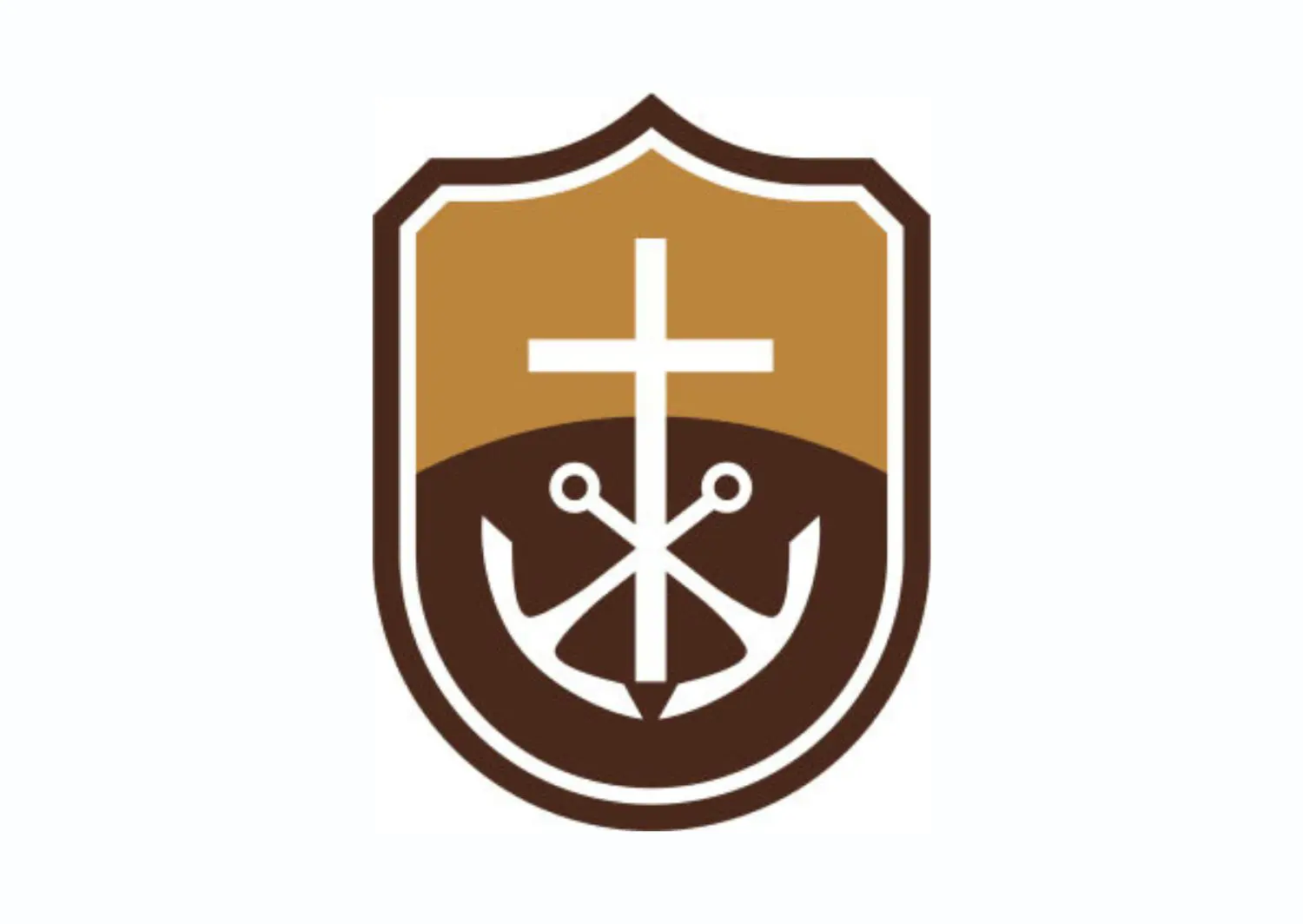 Saint Francis shield full color on a white background.