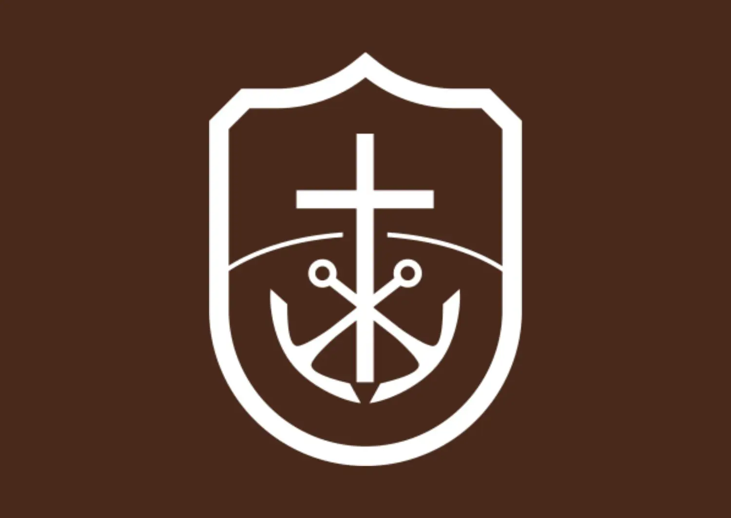 Saint Francis shield single color on a leather background.