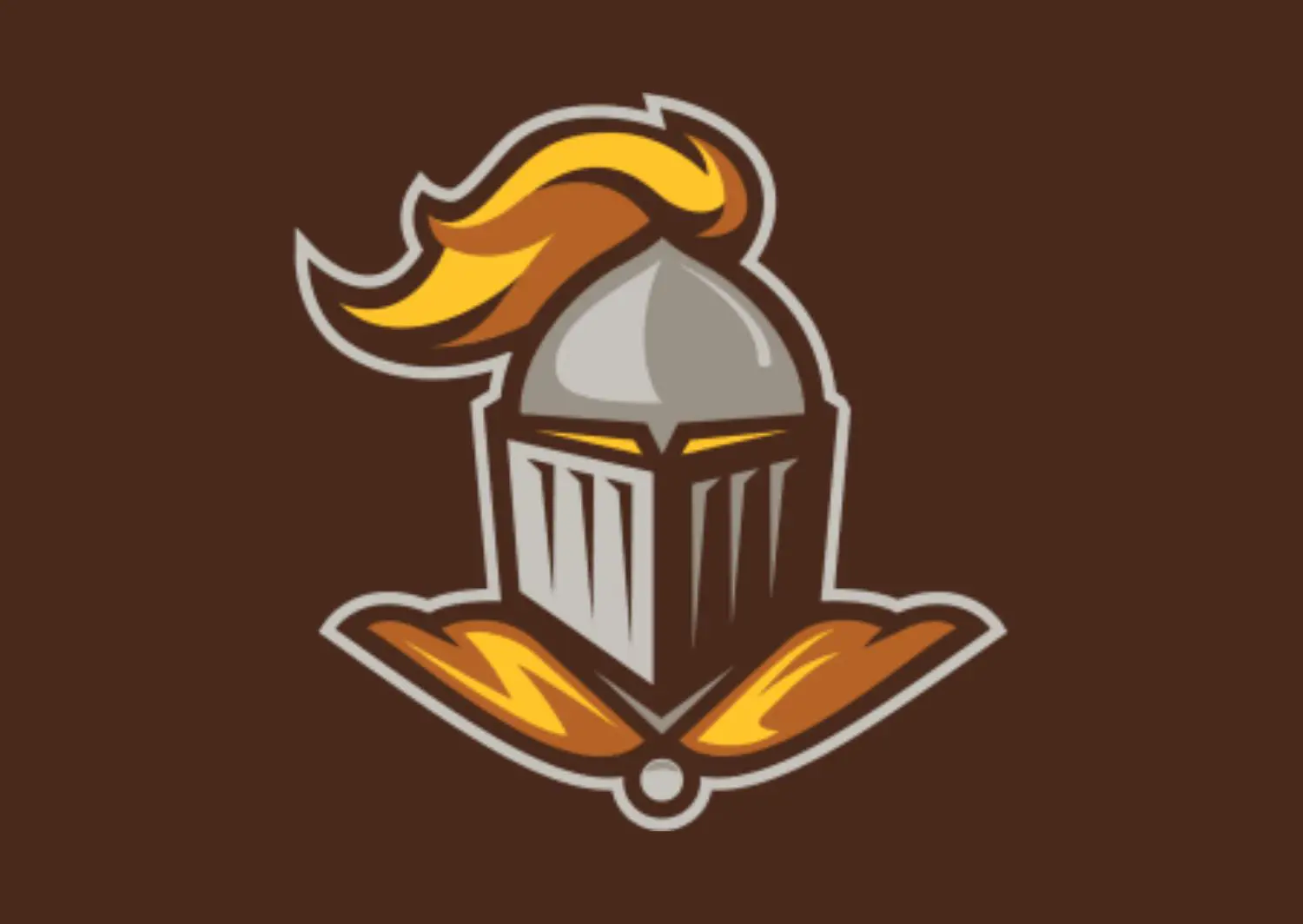 Lancelot mascot on a leather background.