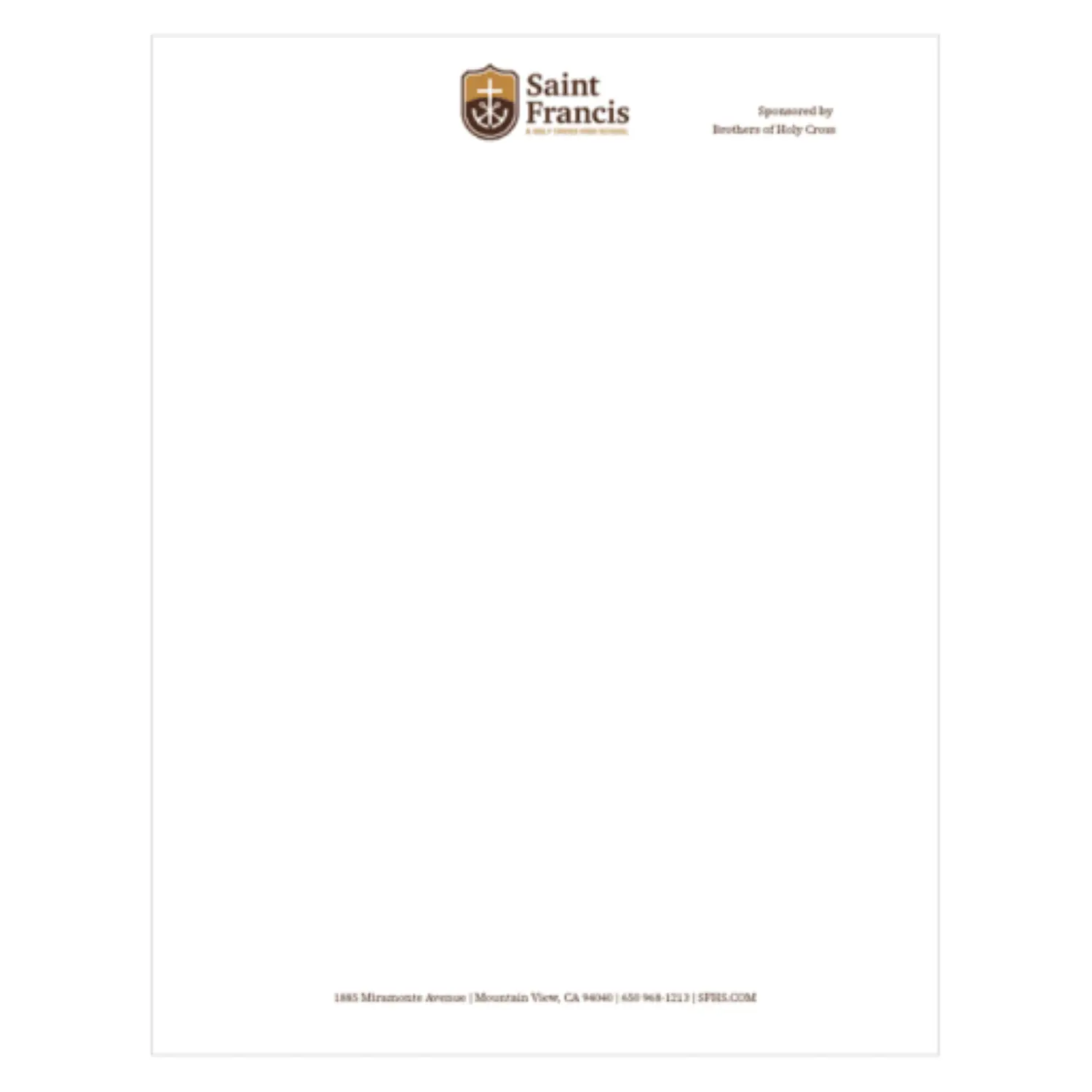 A Google doc letter with a logo centered in the header