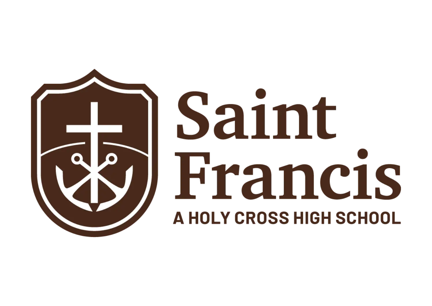 Saint Francis one-color horizontal logo on white background.