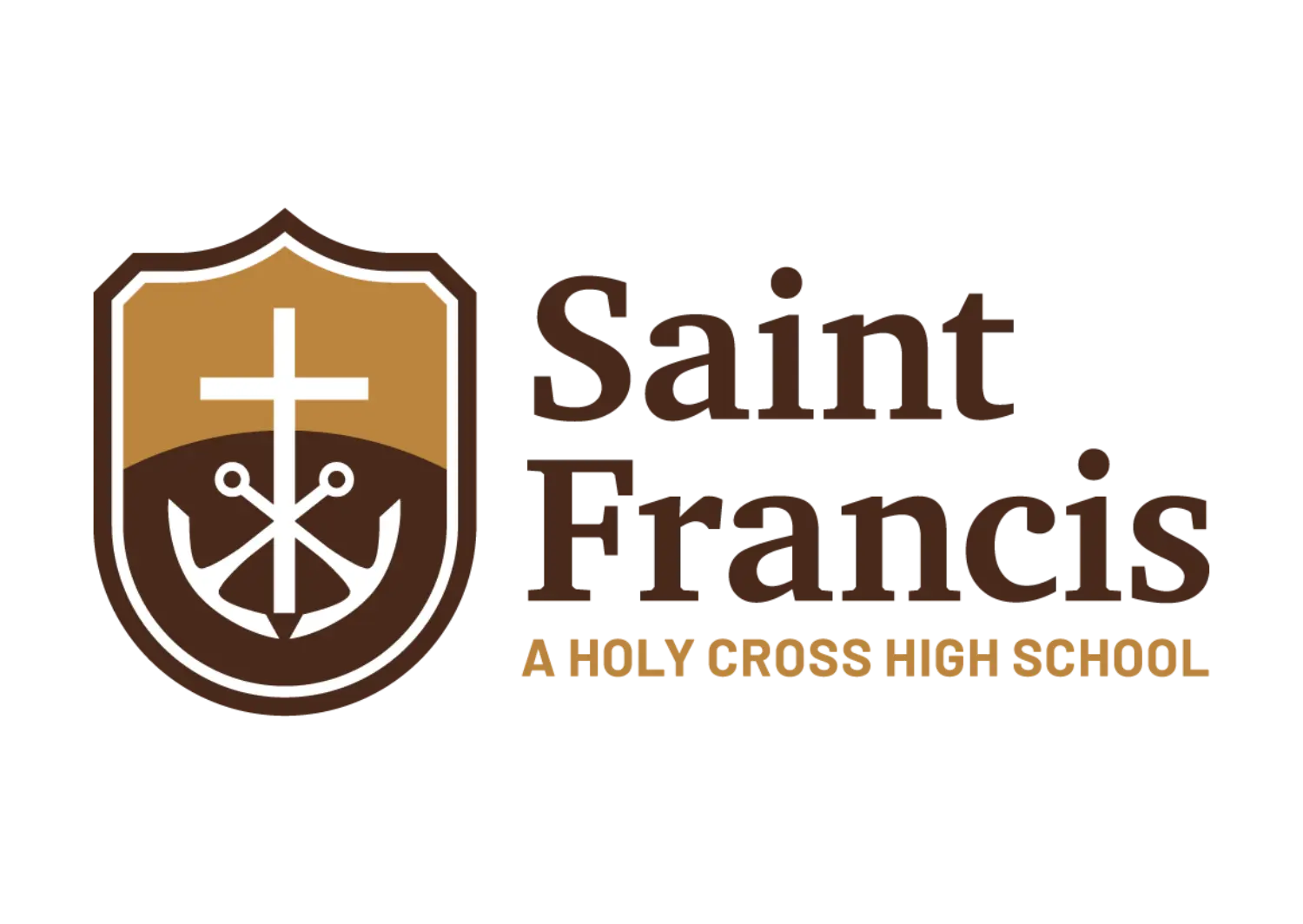 Saint Francis primary horizontal logo on white background.