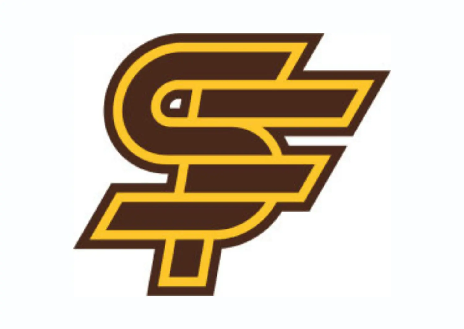 Spirit logo 5 with sunlight and leather on a white background.