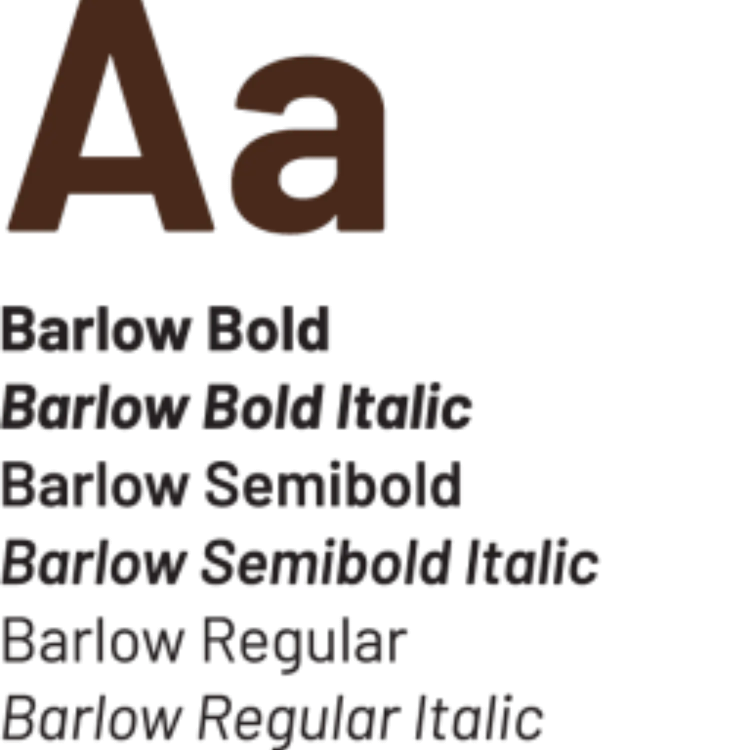 Text displayed in the Barlow sans-serif font, characterized by clean lines and modern, geometric letterforms.