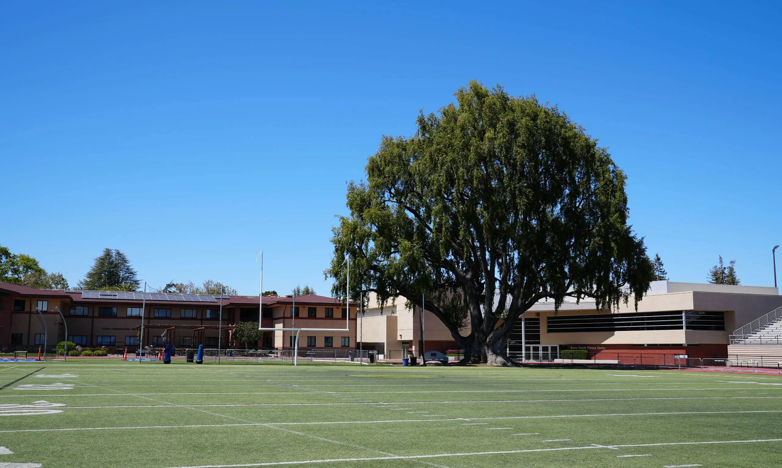 Calcagno Stadium looking toward the Bay Tree and Burn Family Pavilion.